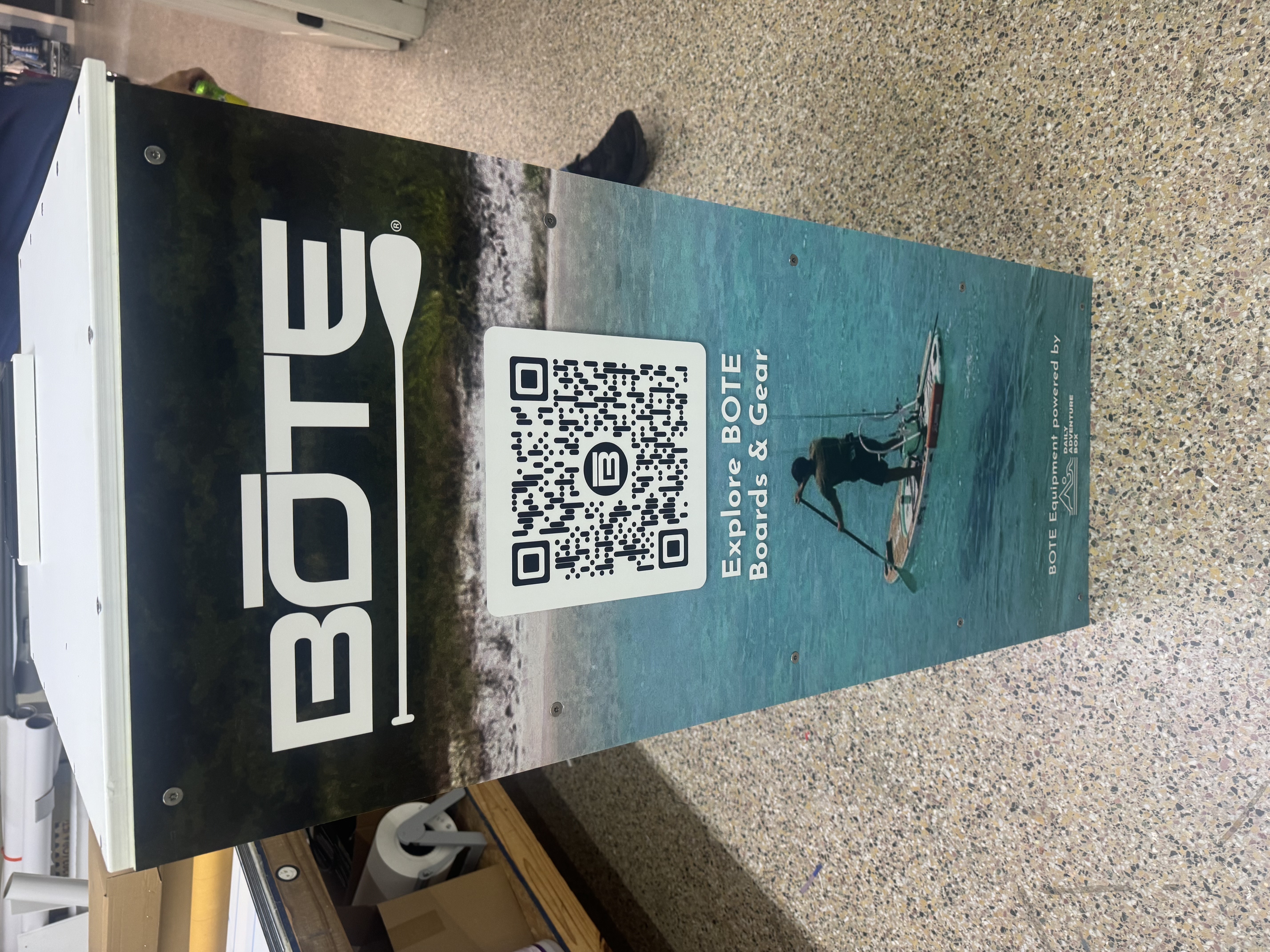 BOTE branded ad panel for DAB smart locker