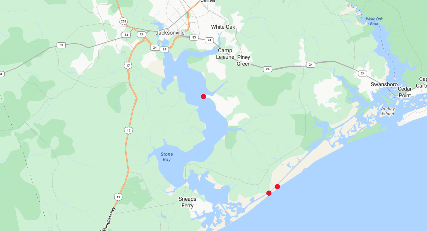 Camp Lejeune locker locations map