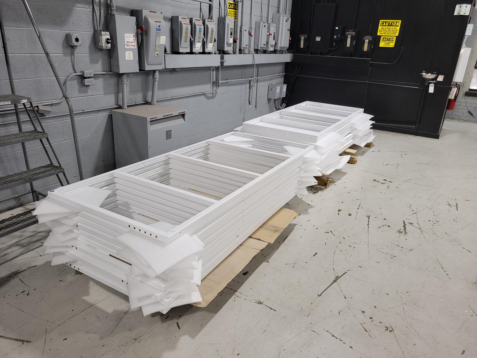 HDPE panels ready for assembly